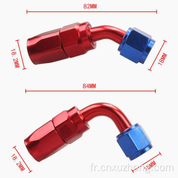 RASTP Degré En Alliage D&#39;aluminium Refroidisseur D&#39;huile Pivotant Huile Carburant Gaz Tuyau Tuyau Adaptateur Fin UN Raccord AN6-90A